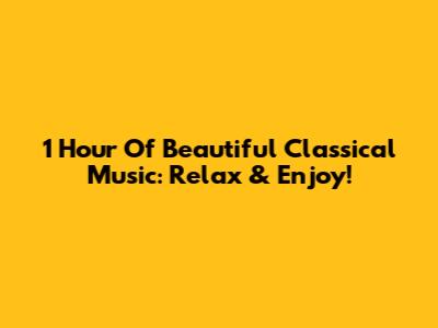 1 Hour Of Beautiful Classical Music: Relax & Enjoy!