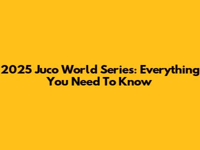 2025 Juco World Series: Everything You Need To Know