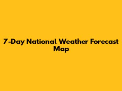 7-Day National Weather Forecast Map