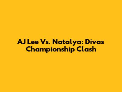 AJ Lee Vs. Natalya: Divas Championship Clash