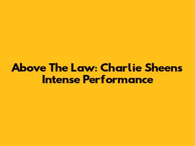 Above The Law: Charlie Sheen's Intense Performance