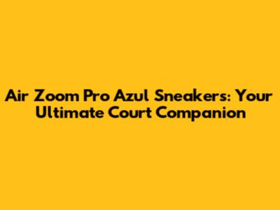 Air Zoom Pro Azul Sneakers: Your Ultimate Court Companion