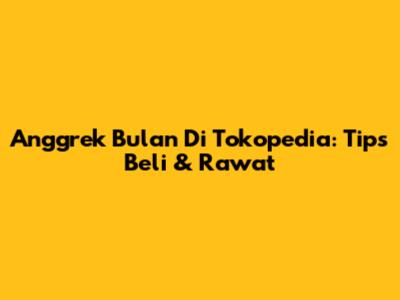 Anggrek Bulan Di Tokopedia: Tips Beli & Rawat