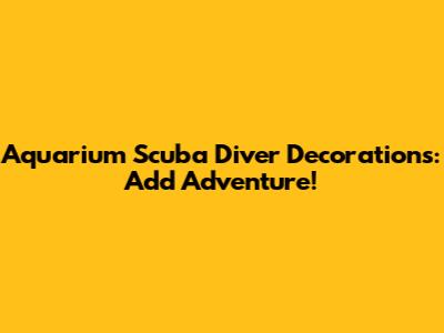 Aquarium Scuba Diver Decorations: Add Adventure!