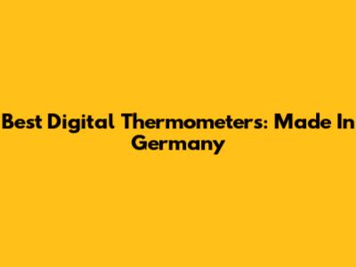 Best Digital Thermometers: Made In Germany