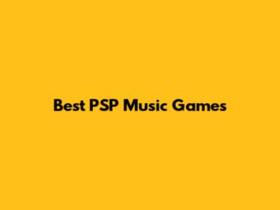 Best PSP Music Games