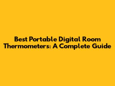 Best Portable Digital Room Thermometers: A Complete Guide