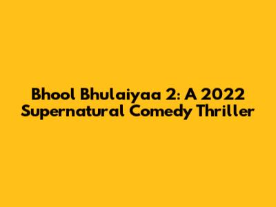 Bhool Bhulaiyaa 2: A 2022 Supernatural Comedy Thriller