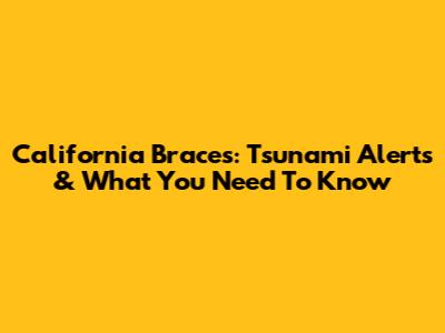 California Braces: Tsunami Alerts & What You Need To Know