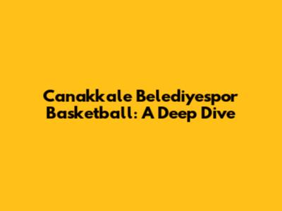 Canakkale Belediyespor Basketball: A Deep Dive