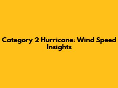 Category 2 Hurricane: Wind Speed Insights