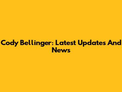 Cody Bellinger: Latest Updates And News