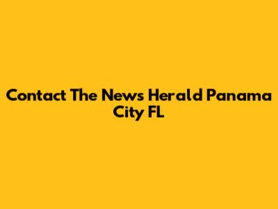 Contact The News Herald Panama City FL