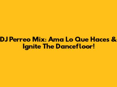 DJ Perreo Mix: Ama Lo Que Haces & Ignite The Dancefloor!