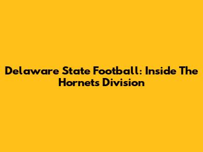 Delaware State Football: Inside The Hornets' Division