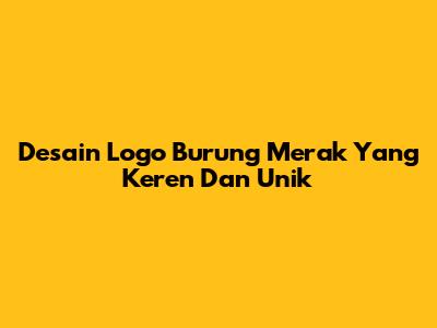 Desain Logo Burung Merak Yang Keren Dan Unik