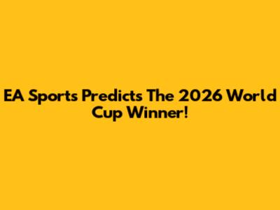 EA Sports Predicts The 2026 World Cup Winner!