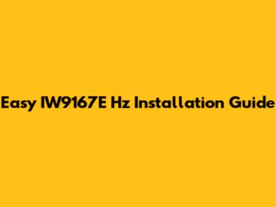 Easy IW9167E Hz Installation Guide