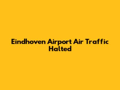 Eindhoven Airport Air Traffic Halted