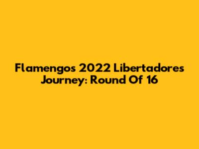 Flamengo's 2022 Libertadores Journey: Round Of 16