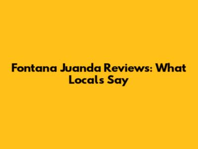 Fontana Juanda Reviews: What Locals Say