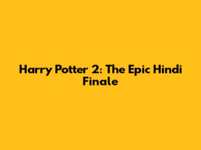 Harry Potter 2: The Epic Hindi Finale