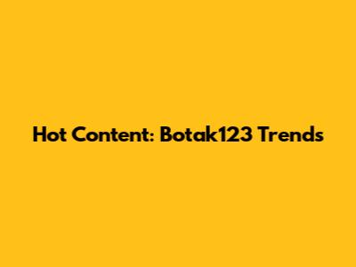 Hot Content: Botak123 Trends