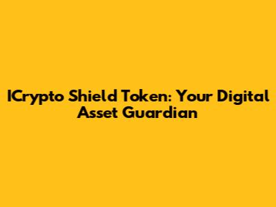 ICrypto Shield Token: Your Digital Asset Guardian