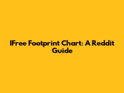 IFree Footprint Chart: A Reddit Guide