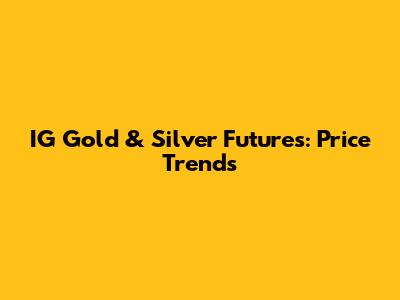 IG Gold & Silver Futures: Price Trends