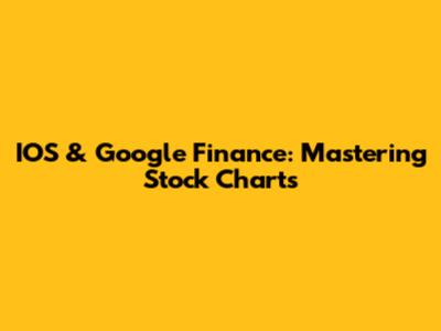 IOS & Google Finance: Mastering Stock Charts