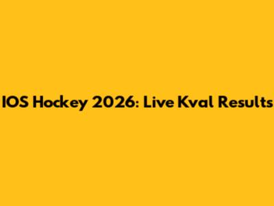 IOS Hockey 2026: Live Kval Results