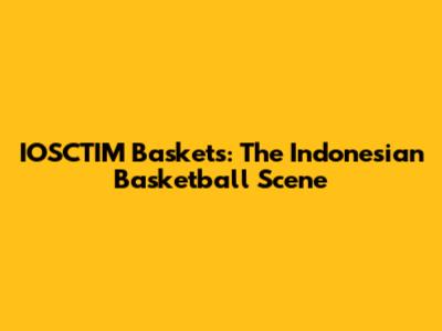 IOSCTIM Baskets: The Indonesian Basketball Scene