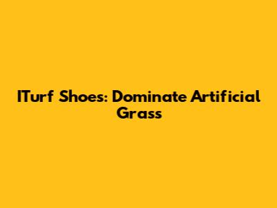 ITurf Shoes: Dominate Artificial Grass
