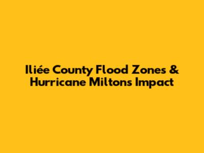 Iliée County Flood Zones & Hurricane Milton's Impact