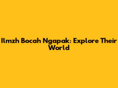 Ilmzh Bocah Ngapak: Explore Their World