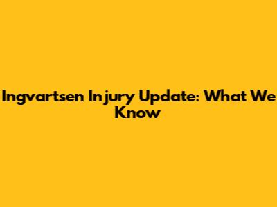 Ingvartsen Injury Update: What We Know