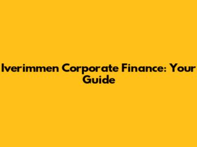 Iverimmen Corporate Finance: Your Guide