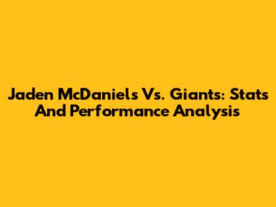 Jaden McDaniels Vs. Giants: Stats And Performance Analysis