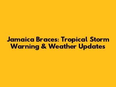 Jamaica Braces: Tropical Storm Warning & Weather Updates