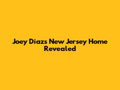 Joey Diaz's New Jersey Home Revealed