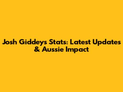 Josh Giddey's Stats: Latest Updates & Aussie Impact