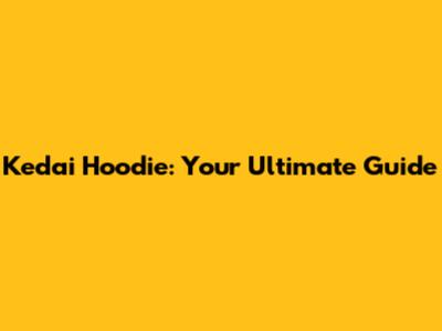 Kedai Hoodie: Your Ultimate Guide