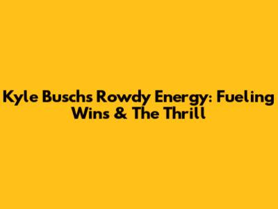 Kyle Busch's Rowdy Energy: Fueling Wins & The Thrill