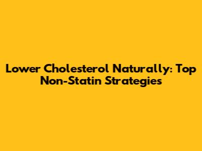 Lower Cholesterol Naturally: Top Non-Statin Strategies
