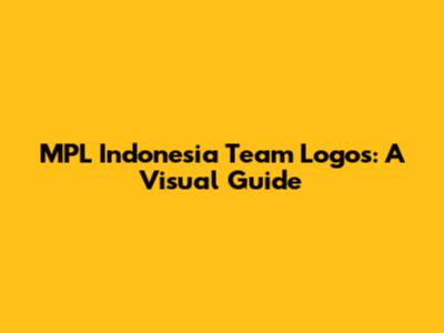 MPL Indonesia Team Logos: A Visual Guide