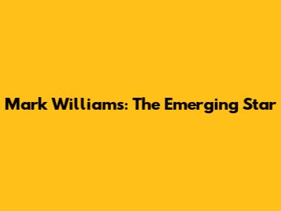 Mark Williams: The Emerging Star