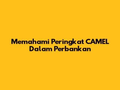 Memahami Peringkat CAMEL Dalam Perbankan