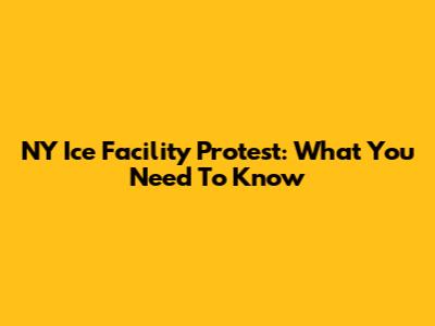 NY Ice Facility Protest: What You Need To Know