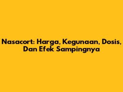 Nasacort: Harga, Kegunaan, Dosis, Dan Efek Sampingnya